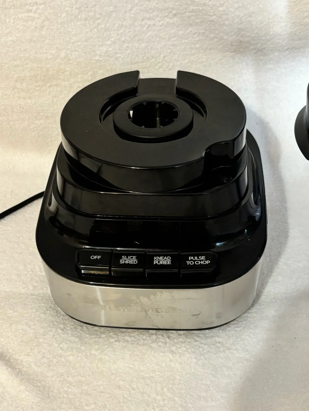 Black Food Processor with Clear Bowl -Hamilton Beach see picture details